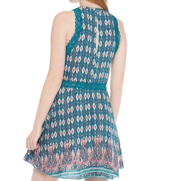 ‎NWOT Wonderly ikat/jacquard print flowy dress-S - Picture 3 of 9